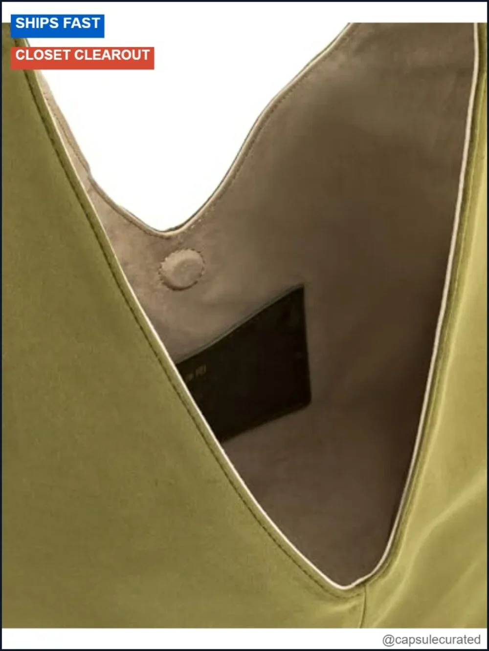 Faux Suede Hobo Shoulder Bag Fits iPad Pro
